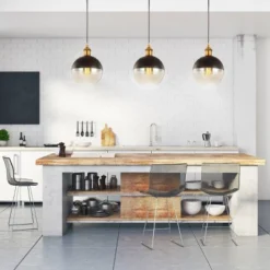 7.5" Metal Adjustable Nixon Drop Globe Pendant (Includes Energy Efficient Light Bulb) Brass - JONATHAN Y -Chic Household Items GUEST 662299d7 14f7 4f9b bcb8 008a3e7f58a8