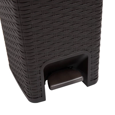 Square Wastepaper Basket And Toilet Brush Set Brown - Mind Reader 4 Square Wastepaper Basket And Toilet Brush Set Brown - Mind Reader - Image 4