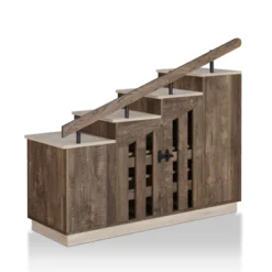 Barstead Wood Staircase Shoe Cabinet In Reclaimed Oak - Furniture Of America