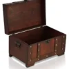 Brynnberg 11"x6.7"x6.3" Wooden Pirate Treasure Chest Storage Box - Handmade