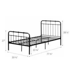 Vito Metal Complete Bed Pure Black - South Shore -Chic Household Items GUEST 69297d18 e824 49f6 b159 de284ec1880b