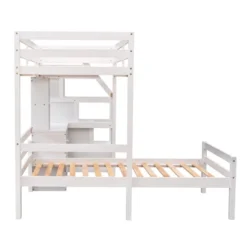 Twin Size Loft Bed With Separate Bed, Staircase For Storage, Desk, Shelves And Drawers - ModernLuxe 17 Twin Size Loft Bed With Separate Bed, Staircase For Storage, Desk, Shelves And Drawers - ModernLuxe -Chic Household Items GUEST 6a4be7d3 b471 4d2b 9e76 2701e3450443