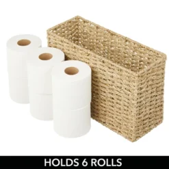 MDesign Large Rustic Woven Seagrass Toilet Tank Bathroom Storage Basket 8 MDesign Large Rustic Woven Seagrass Toilet Tank Bathroom Storage Basket -Chic Household Items GUEST 6ce344d8 fc08 4171 940f aa66102b6096