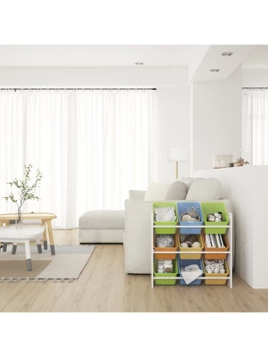 Year Color White Toy Cubes Storage Organizer For Kids, Classroom, Playroom, Daycare, Nursery With 9 Colorful Storage Bins 5 Year Color White Toy Cubes Storage Organizer For Kids, Classroom, Playroom, Daycare, Nursery With 9 Colorful Storage Bins - Image 5