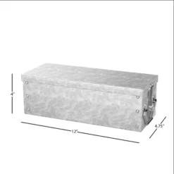 Fleming Supply Small Metal Lockbox With Folding Handle