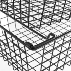 Set Of 2 Storage Bins - Basket Set For Toy, Kitchen, Closet, And Bathroom Storage - Large Shelf Organizers With Handles By Home-Complete (Black) -Chic Household Items GUEST 71cb946b 3525 4265 8221 5f096660f262