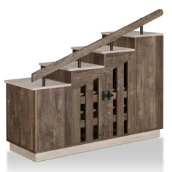 Barstead Wood Staircase Shoe Cabinet In Reclaimed Oak - Furniture Of America -Chic Household Items GUEST 72387750 c587 436b 8d6a c27147880a66