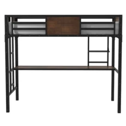 Twin Navii Industrial Loft Bed Black - HOMES: Inside + Out -Chic Household Items GUEST 72ff3fd0 c16a 4fa9 a931 60900160fcc9