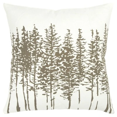 18"x18" Trees Square Throw Pillow Cover - Rizzy Home 5 18"x18" Trees Square Throw Pillow Cover - Rizzy Home - Image 5