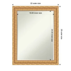 Amanti Art Versailles Gold Petite Bevel Wood Bathroom Wall Mirror 28 X 22 In. 10 Amanti Art Versailles Gold Petite Bevel Wood Bathroom Wall Mirror 28 X 22 In. -Chic Household Items GUEST 7878c318 ab42 4779 8757 cda174c81cc3
