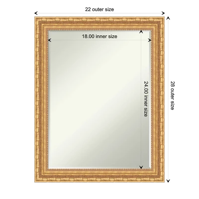 Amanti Art Versailles Gold Petite Bevel Wood Bathroom Wall Mirror 28 X 22 In. 3 Amanti Art Versailles Gold Petite Bevel Wood Bathroom Wall Mirror 28 X 22 In. - Image 3