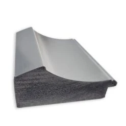 42" X 30" Non-Beveled Peak Polished Nickel Bathroom Wall Mirror - Amanti Art