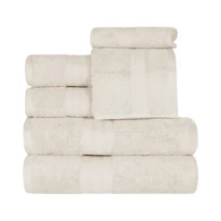 Classic Plush Absorbent 6-Piece Towel Set By Blue Nile Mills -Chic Household Items GUEST 7f81b40c a70f 4a1a 95d7 a826a98c2944