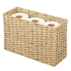 MDesign Large Rustic Woven Seagrass Toilet Tank Bathroom Storage Basket 10 MDesign Large Rustic Woven Seagrass Toilet Tank Bathroom Storage Basket -Chic Household Items GUEST 817df388 912a 4018 b208 7d83020482c5