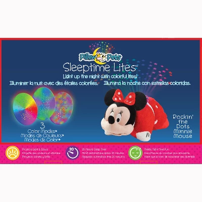 Disney Minnie Mouse Sleeptime Lite Plush LED Nightlight Red - Pillow Pets 4 Disney Minnie Mouse Sleeptime Lite Plush LED Nightlight Red - Pillow Pets - Image 4