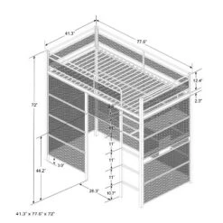 Twin Battle Den Gaming Bunk Bed With TV Mount Black - X Rocker -Chic Household Items GUEST 927971a8 db05 42da 8978 dca43b526706