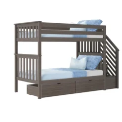 Max & Lily Twin Over Twin Staircase Bunk Bed With Storage Drawers 12 Max & Lily Twin Over Twin Staircase Bunk Bed With Storage Drawers -Chic Household Items GUEST 94a8c9ba c53d 4d53 bfba b23e6bad5ee0