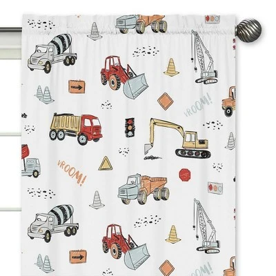 2pk Construction Truck Window Panel - Sweet Jojo Designs 2 2pk Construction Truck Window Panel - Sweet Jojo Designs - Image 2