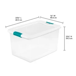 Sterilite 106 Quart (4 Pack) & 64 Quart (6 Pack) Latching Clear Plastic Storage Organizer Tote Tub Container Bin Box For Organization And Storage -Chic Household Items GUEST 99320398 8f2c 4aa5 9b06 209a251343dd