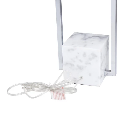 Marble Table Lamp With Square Shade – CosmoLiving By Cosmopolitan 2 Marble Table Lamp With Square Shade – CosmoLiving By Cosmopolitan - Image 2