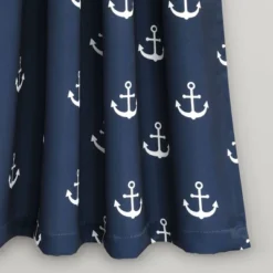 52"x63" Anchor Room Darkening Window Curtain Panels Navy - Lush Décor -Chic Household Items GUEST 9acbed53 8e4d 4793 bb61 1f4801a8b755