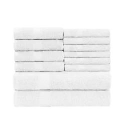 Absorbent Eco-Friendly Cotton Assorted 12-Piece Bath, Hand, Face Towel Set By Blue Nile Mills 33 Absorbent Eco-Friendly Cotton Assorted 12-Piece Bath, Hand, Face Towel Set By Blue Nile Mills -Chic Household Items GUEST 9bbb92c7 34b7 4449 8a76 5b103a713fba