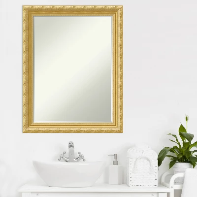 Amanti Art Versailles Gold Petite Bevel Wood Bathroom Wall Mirror 28 X 22 In. 6 Amanti Art Versailles Gold Petite Bevel Wood Bathroom Wall Mirror 28 X 22 In. - Image 6