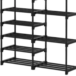 WOWLIVE 9-Tier Large Stackable Metal Shoe Rack Shelf Storage Tower Unit Cabinet Organizer For Closets, Fits 30 To 35 Pairs, Black -Chic Household Items GUEST 9e00c5f5 7850 4b93 8ad0 efad8b6c37d6