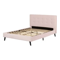 Maliza Upholstered Complete Platform Bed Pale Pink - South Shore 19 Maliza Upholstered Complete Platform Bed Pale Pink - South Shore -Chic Household Items GUEST a14962a5 1191 4ad5 a65a ab7371cf717e