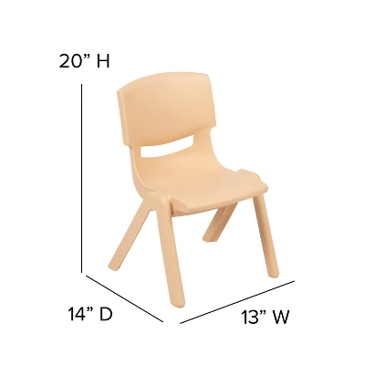 Flash Furniture 2 Pack Plastic Stackable School Chair With 10.5" Seat Height 9 Flash Furniture 2 Pack Plastic Stackable School Chair With 10.5" Seat Height - Image 9