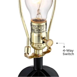 360 Lighting Marcel Industrial Table Lamps 24 1/4" High Set Of 2 With USB Charging Port And Nightlight LED Black Drum Shade For Bedroom Bedside Desk 9 360 Lighting Marcel Industrial Table Lamps 24 1/4" High Set Of 2 With USB Charging Port And Nightlight LED Black Drum Shade For Bedroom Bedside Desk -Chic Household Items GUEST a2307e8f 3faf 448c a0fd 7ffba43a7510