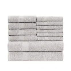 Absorbent Eco-Friendly Cotton Assorted 12-Piece Bath, Hand, Face Towel Set By Blue Nile Mills 31 Absorbent Eco-Friendly Cotton Assorted 12-Piece Bath, Hand, Face Towel Set By Blue Nile Mills -Chic Household Items GUEST a5285503 53c1 493b ba88 e1385edcdfef