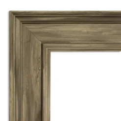 Amanti Art Alexandria Petite Bevel Wood Bathroom Wall Mirror