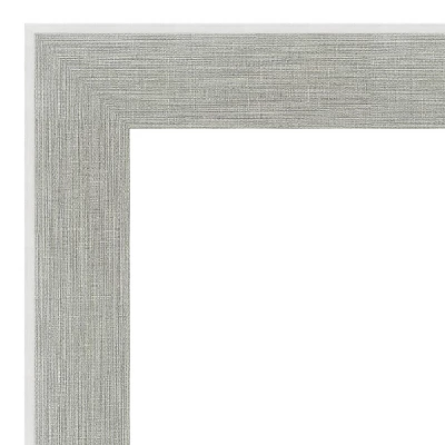 33" X 27" Non-Beveled Glam Linen Bathroom Wall Mirror Gray - Amanti Art 2 33" X 27" Non-Beveled Glam Linen Bathroom Wall Mirror Gray - Amanti Art - Image 2