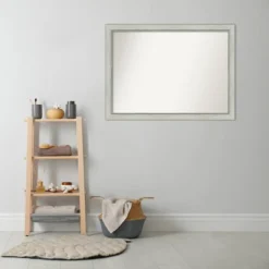 42" X 31" Non-Beveled Flair Patina Bathroom Wall Mirror Silver - Amanti Art 14 42" X 31" Non-Beveled Flair Patina Bathroom Wall Mirror Silver - Amanti Art -Chic Household Items GUEST ac0eb621 70a7 4f2c 9158 a345e62ebc85