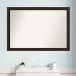 40" X 28" Non-Beveled Romano Espresso Narrow Wood Bathroom Wall Mirror - Amanti Art 14 40" X 28" Non-Beveled Romano Espresso Narrow Wood Bathroom Wall Mirror - Amanti Art -Chic Household Items GUEST ae4f4e93 1f24 4b94 9325 66d30d0854cb