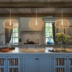 17.5" 1-Light Leo Farmhouse Coastal Rattan LED Pendant Brown - JONATHAN Y -Chic Household Items GUEST b1f6b545 b0a6 4a04 be1c 795d554eaef8