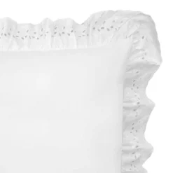 Eyelet Euro Sham - White (Euro)