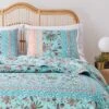 Audrey Quilted Reverible Premium Pillow Sham Turquoise By Barefoot Bungalow