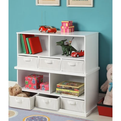 Badger Basket Stackable Shelf Storage Cubby With Three Baskets 2 Badger Basket Stackable Shelf Storage Cubby With Three Baskets - Image 2