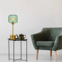 21" Jasmine Globe Shade Table Lamp Green - River Of Goods -Chic Household Items GUEST c513c7d1 7dec 4477 bba5 0b47df2215dc