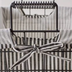 Design Imports Set Of 2 Farmhouse Black Wire Ticking Stripe Liner Baskets Black/White 12 Design Imports Set Of 2 Farmhouse Black Wire Ticking Stripe Liner Baskets Black/White -Chic Household Items GUEST c690475b af49 4b99 b65a 503ebeba802f