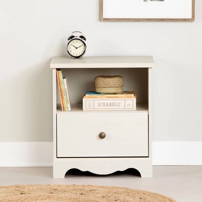 Lyara 1 Drawer Nightstand White Wash - South Shore 5 Lyara 1 Drawer Nightstand White Wash - South Shore - Image 5