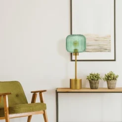 21" Jasmine Globe Shade Table Lamp Green - River Of Goods -Chic Household Items GUEST c9014cc3 82df 4e84 b3a2 d6ecf1fe7f51