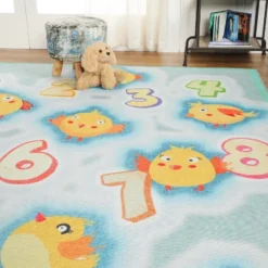 Playtime Numbers Vibrant Kids Indoor Area Rug By Blue Nile Mills -Chic Household Items GUEST cac9ee12 7183 4240 b17a d5fca18ca8af