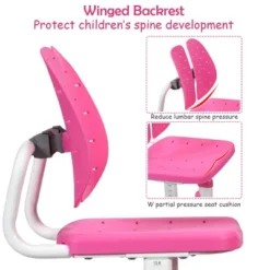 Costway Adjustable Children Study Desk Chair Set W/Winged Backrest Pink 14 Costway Adjustable Children Study Desk Chair Set W/Winged Backrest Pink -Chic Household Items GUEST cb3dfd3a b97d 4984 b549 e5e61c7393d5