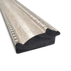 40" X 28" Non-Beveled Lyla Ornate Bathroom Wall Mirror Silver - Amanti Art