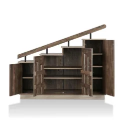 Barstead Wood Staircase Shoe Cabinet In Reclaimed Oak - Furniture Of America -Chic Household Items GUEST cdeae686 6597 47ff a6c4 543eab1f2afc
