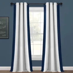 40"x84" Kids' Block Border 100% Lined Grommet Blackout Single Window Curtain Panel - Lush Décor -Chic Household Items GUEST d5a8b37d 52f7 4b4c ae8f b08a1b3e12ff