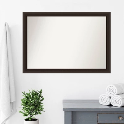 40" X 28" Non-Beveled Romano Espresso Narrow Wood Bathroom Wall Mirror - Amanti Art 6 40" X 28" Non-Beveled Romano Espresso Narrow Wood Bathroom Wall Mirror - Amanti Art - Image 6